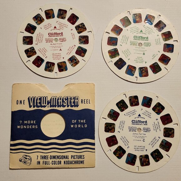 VINTAGE Clifford The Big Red Dog View Master Reels Lot of 3 - Picture 5 of 5